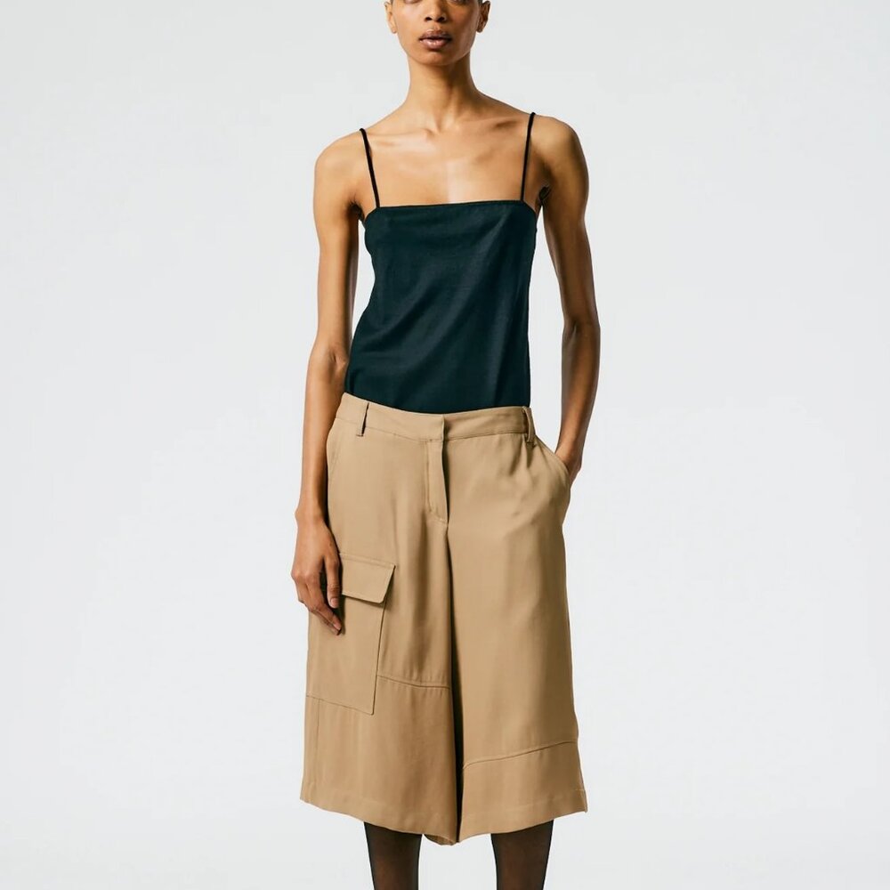 Tibi Eco Acetate Viscose Cargo Short